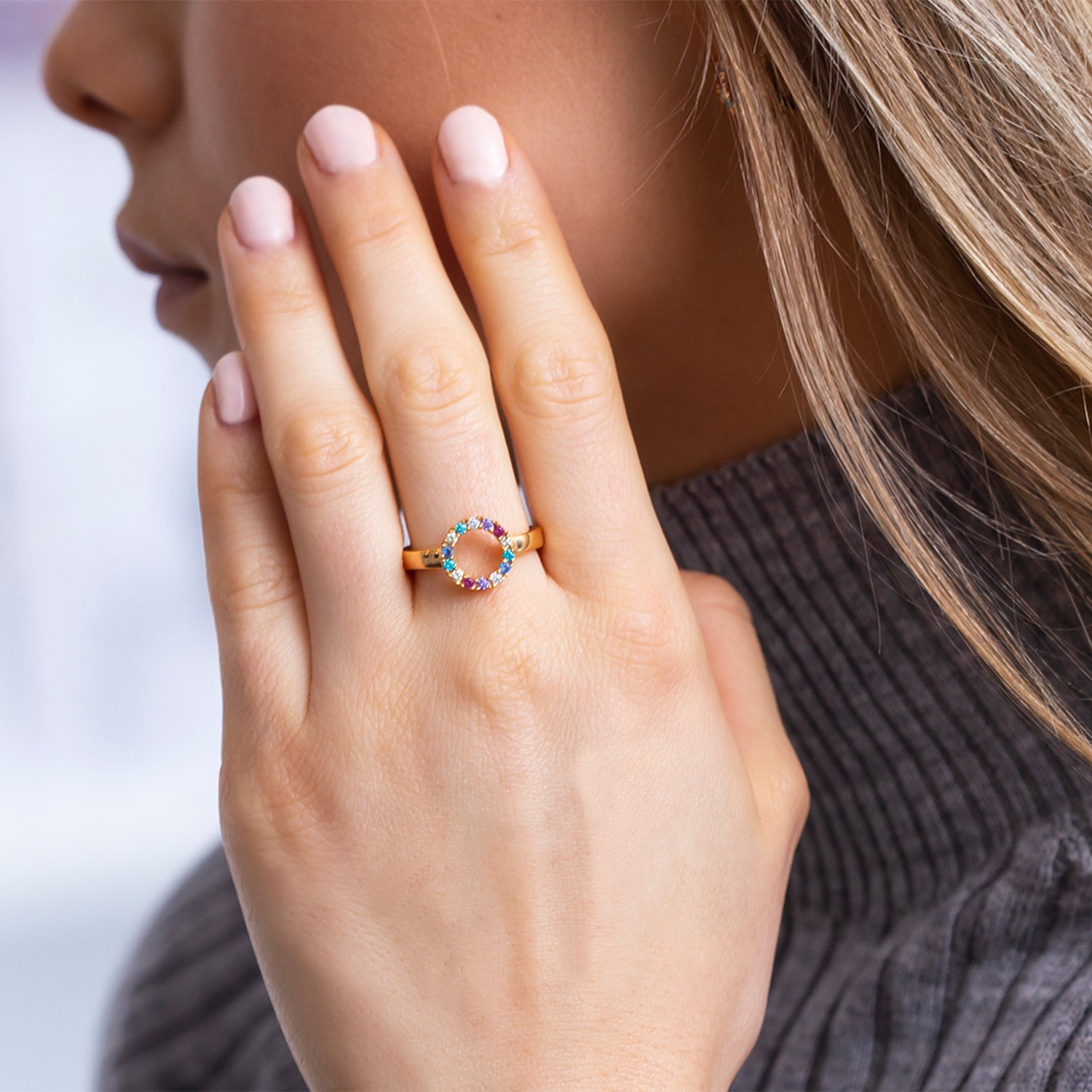 18K gold plated | Rainbow | 8,5, 18K gold plated | Rainbow | 7,5, 18K gold plated | Rainbow | 7, 18K gold plated | Rainbow | 6