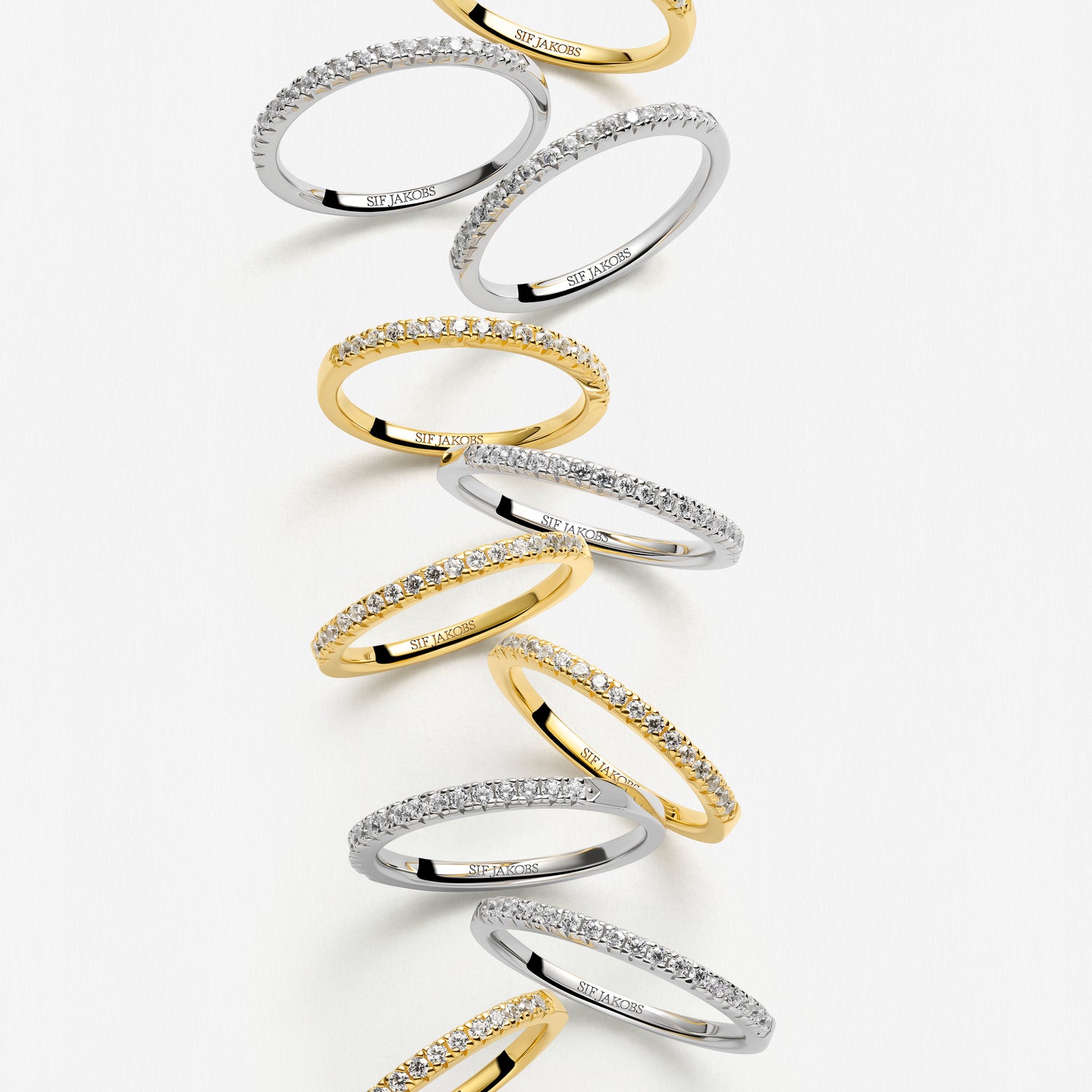18K gold plated | White | 8,5, 18K gold plated | White | 7,5, 18K gold plated | White | 7, 18K gold plated | White | 6