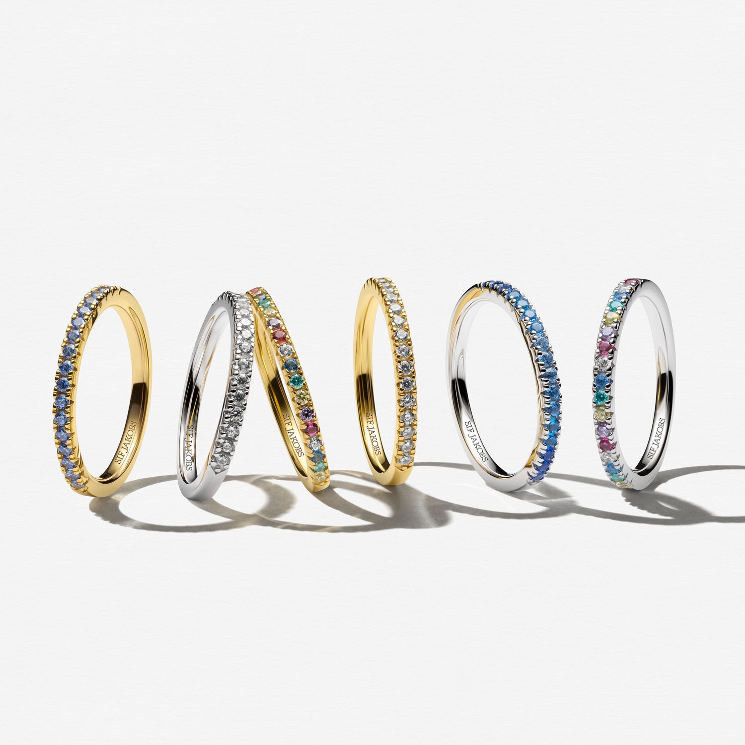 18K gold plated | Rainbow | 8,5, 18K gold plated | Rainbow | 7,5, 18K gold plated | Rainbow | 7, 18K gold plated | Rainbow | 6