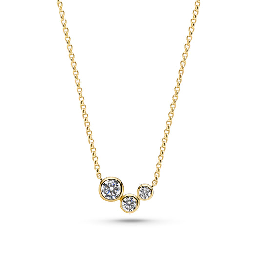 18K gold plated | White