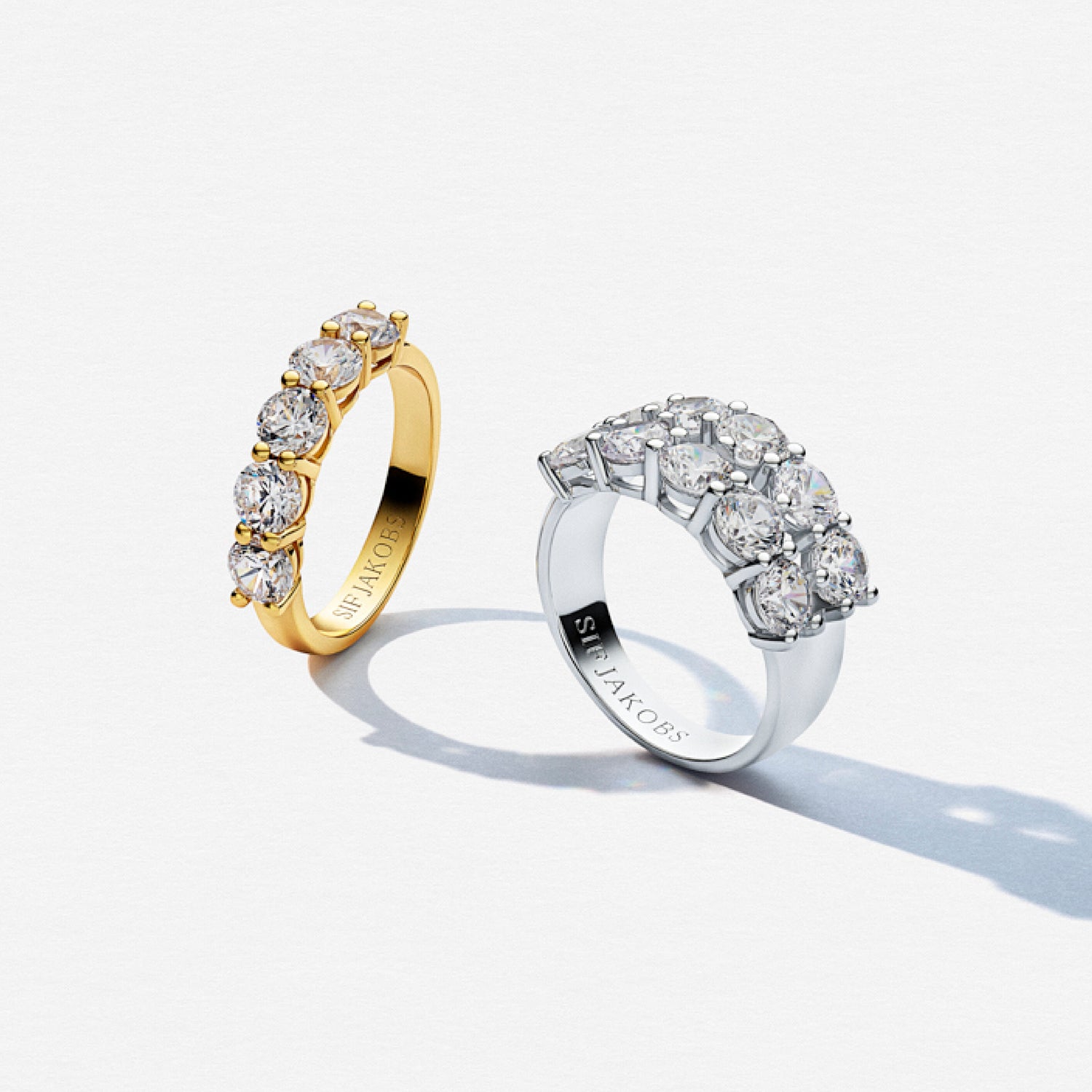 18K gold plated | White | 8,5, 18K gold plated | White | 7,5, 18K gold plated | White | 7, 18K gold plated | White | 6